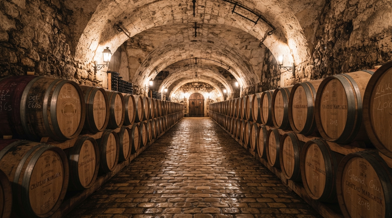 Botti di rovere e architettura della cantina Corte Roncalto